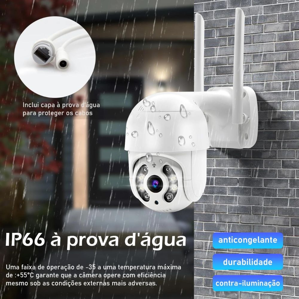Câmera Icsee A8 Wi-Fi Full HD 1080p 360° Visão Noturna e Detecção Humana | TemPrime