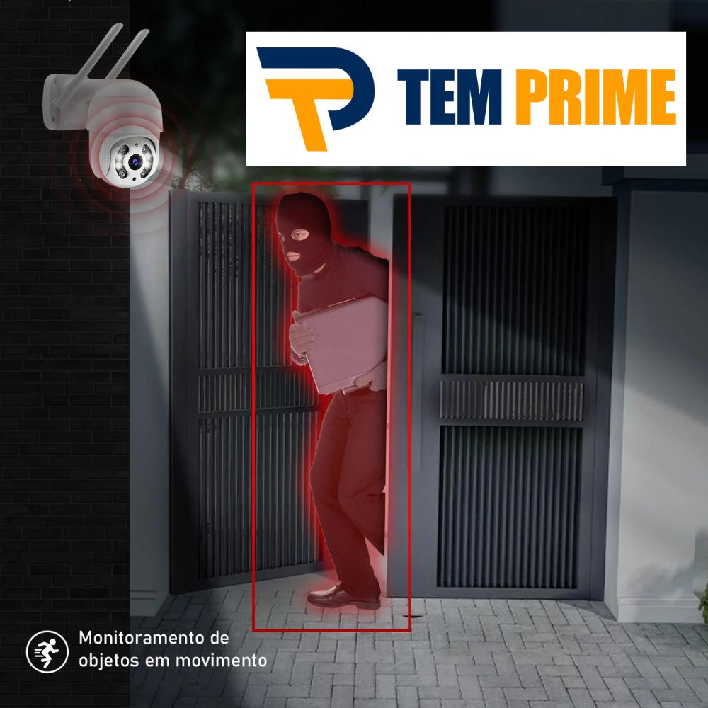Câmera Icsee A8 Wi-Fi Full HD 1080p 360° Visão Noturna e Detecção Humana | TemPrime