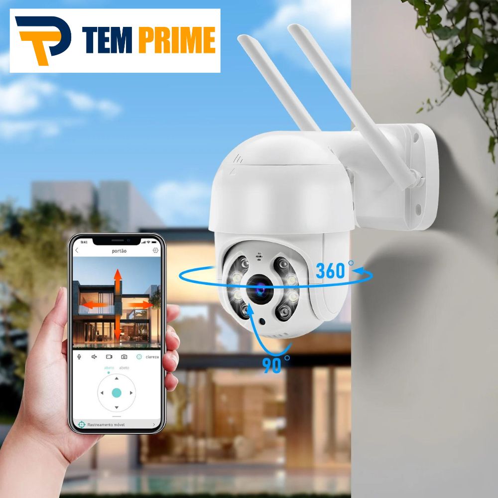 Câmera Icsee A8 Wi-Fi Full HD 1080p 360° Visão Noturna e Detecção Humana | TemPrime