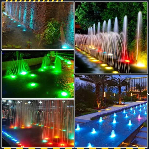 Kit Luminárias de Piscina RGB | Sem Fio Com Controle Remoto