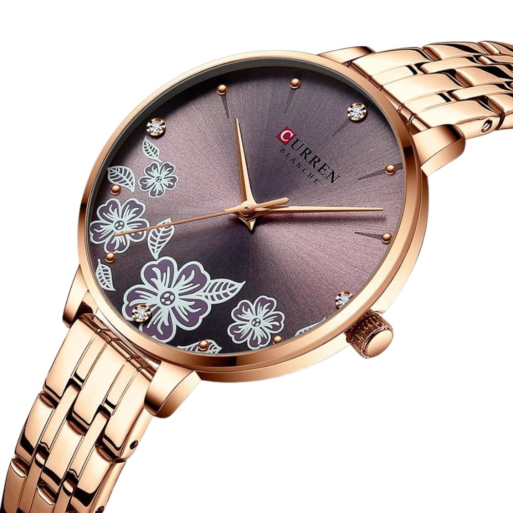Relógio Feminino Elegance 9068S Quartz Pulseira em Aço Inoxidável | TemPrime