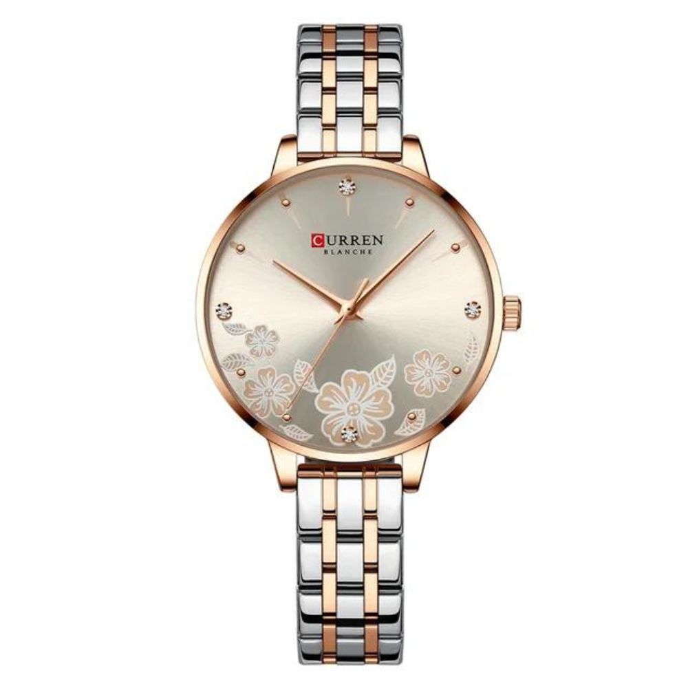 Relógio Feminino Elegance 9068S Quartz Pulseira em Aço Inoxidável | TemPrime