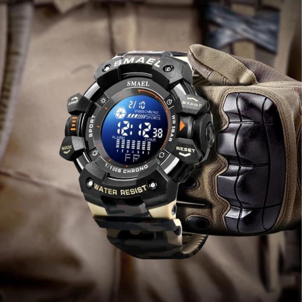 Relógio Masculino SMAEL 8050 Militar Digital 50m Cronômetro Alarme LED | TemPrime