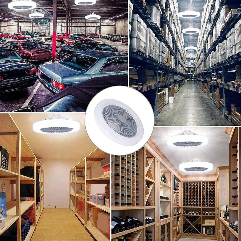 Luminária Led Com Ventilador 2 em 1 | Controle Remoto Incluso