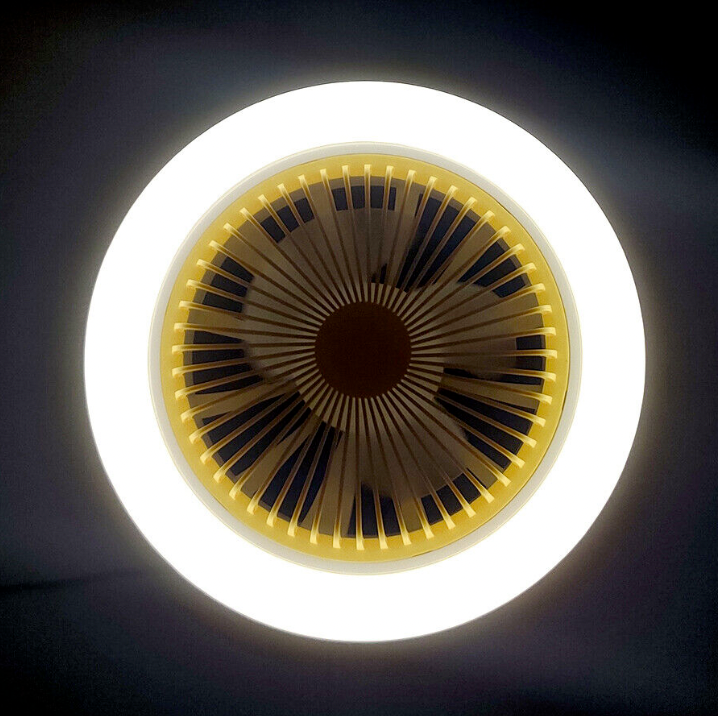 Luminária Led Com Ventilador 2 em 1 | Controle Remoto Incluso