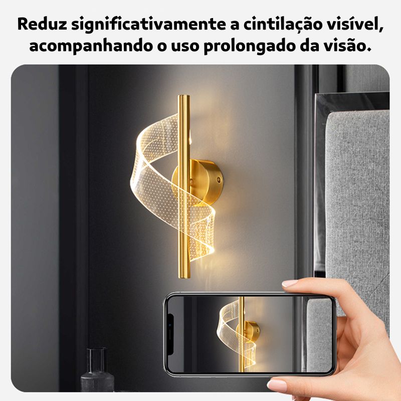 Arandela Espiral 3 Tons de Iluminação
