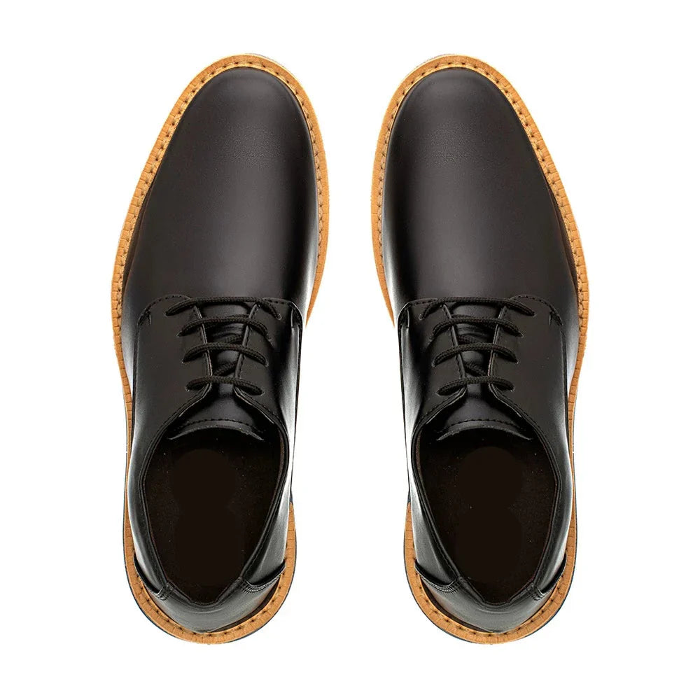 Sapato Casual Derby Tratorado Comfort Classic