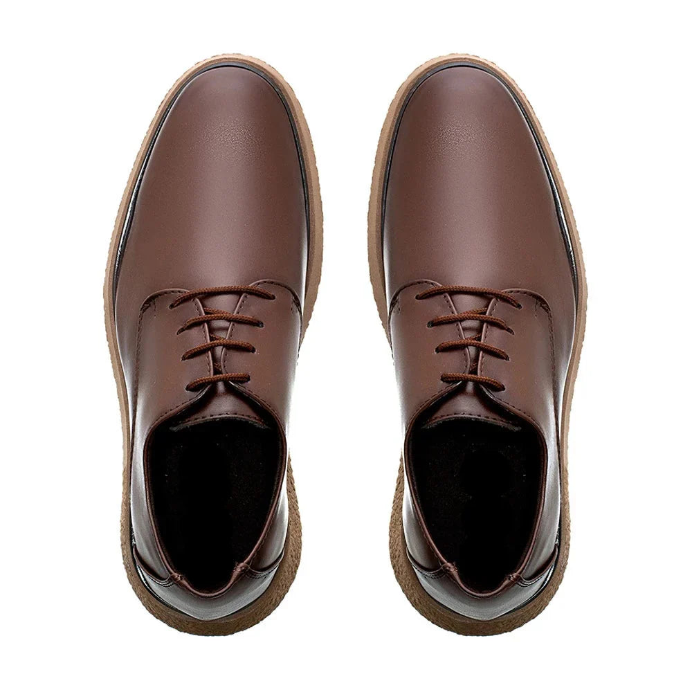 Sapato Masculino Derby Casual New Crepe Confort Classic