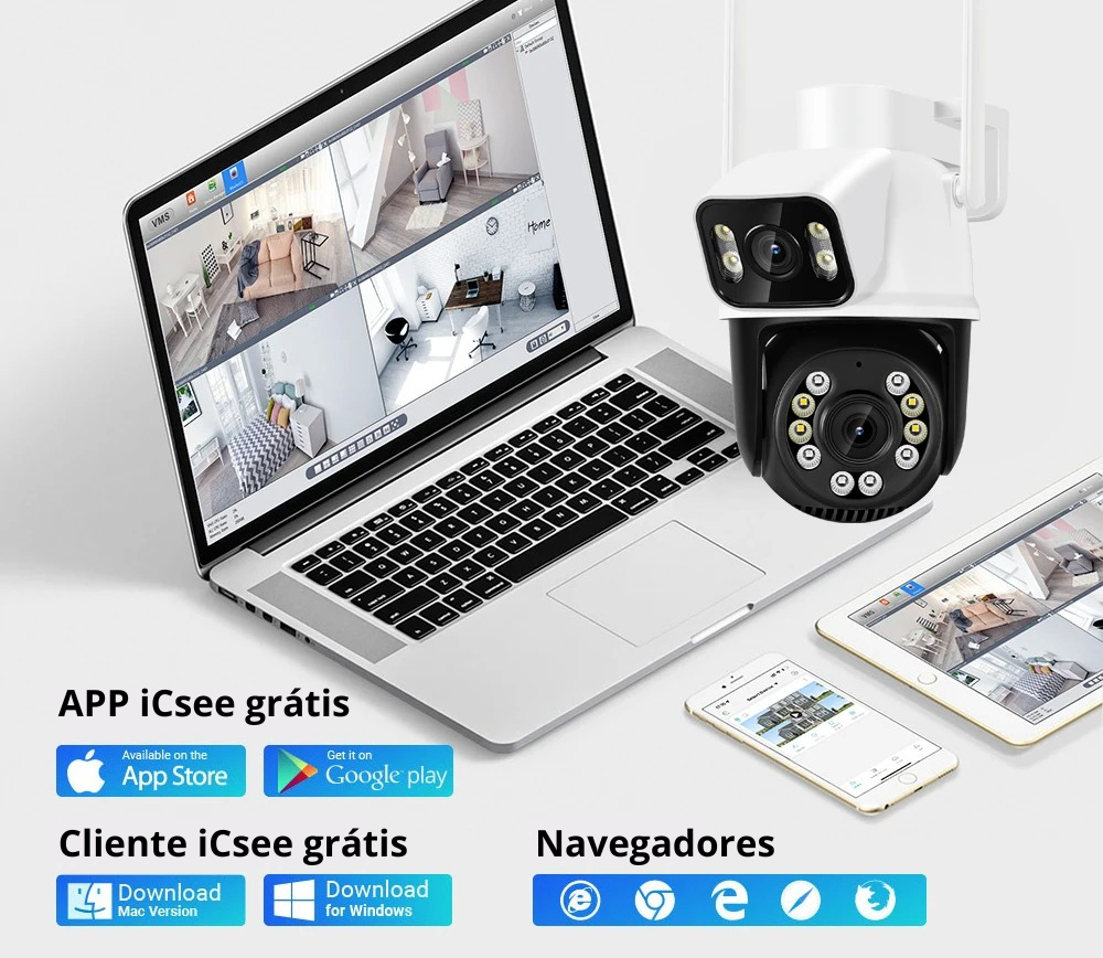 camera de segurança, camera de segurança wifi, camera wifi de segurança, câmera de vigilância, camera de segurança dupla