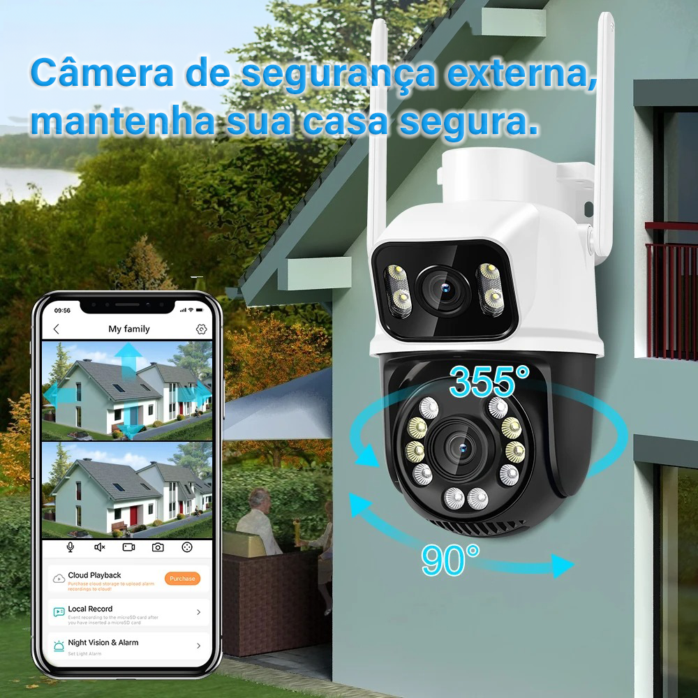 camera de segurança, camera de segurança wifi, camera wifi de segurança, câmera de vigilância, camera de segurança dupla