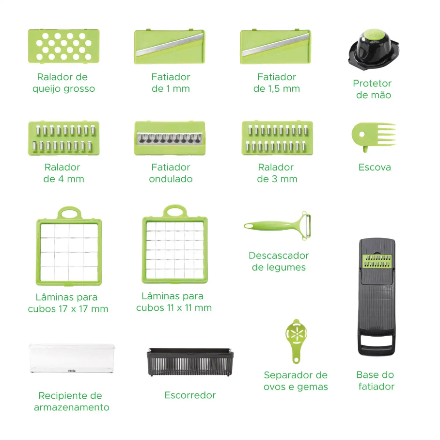 CORTADOR DE LEGUMES MULTIFUNCIONAL 12 EM 1