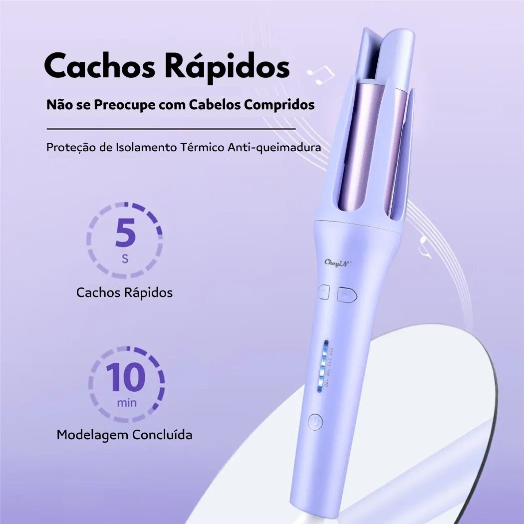 modelador de cachos, cacheador de cabelo, babyliss, modelador de cachos automatico, fazedor de cachos