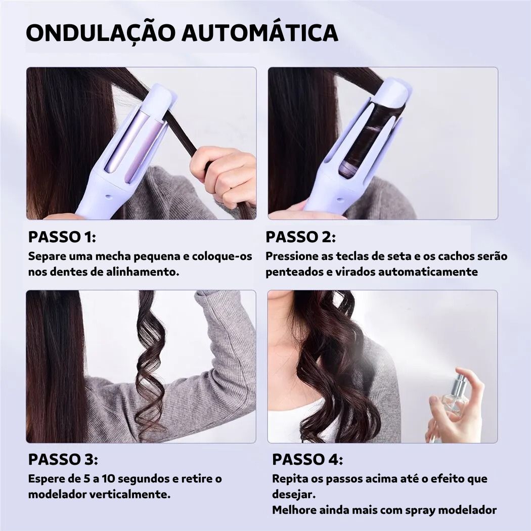 modelador de cachos, cacheador de cabelo, babyliss, modelador de cachos automatico, fazedor de cachos