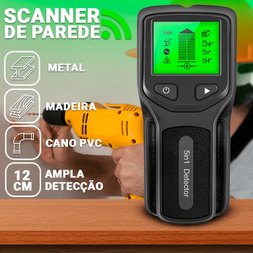 Scanner de Parede Profissional Detector Multiuso 5 em 1 033
