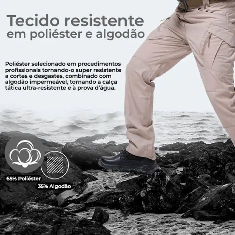 Calça Tática Militar Ultra Resistente e Impermeável