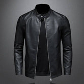 Jaqueta De Couro Masculino Casual Motoqueiro