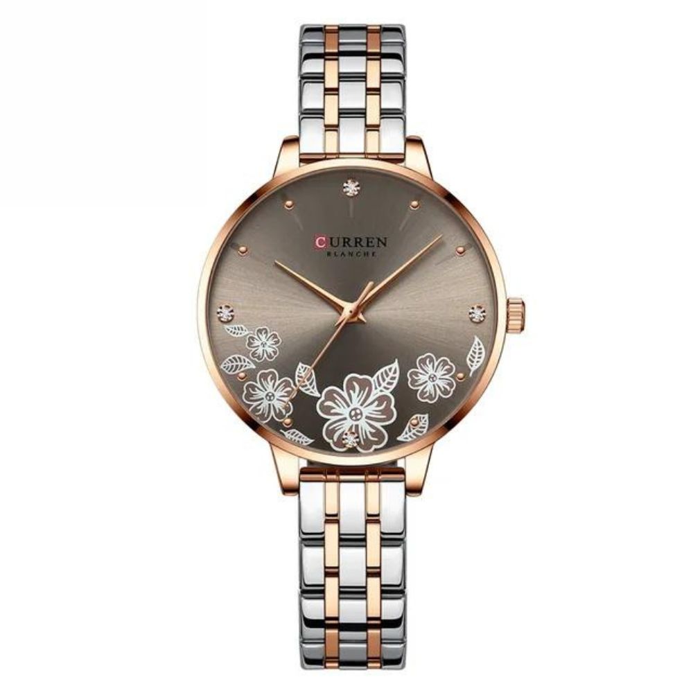 Relógio Feminino Elegance 9068S Quartz Pulseira em Aço Inoxidável | TemPrime