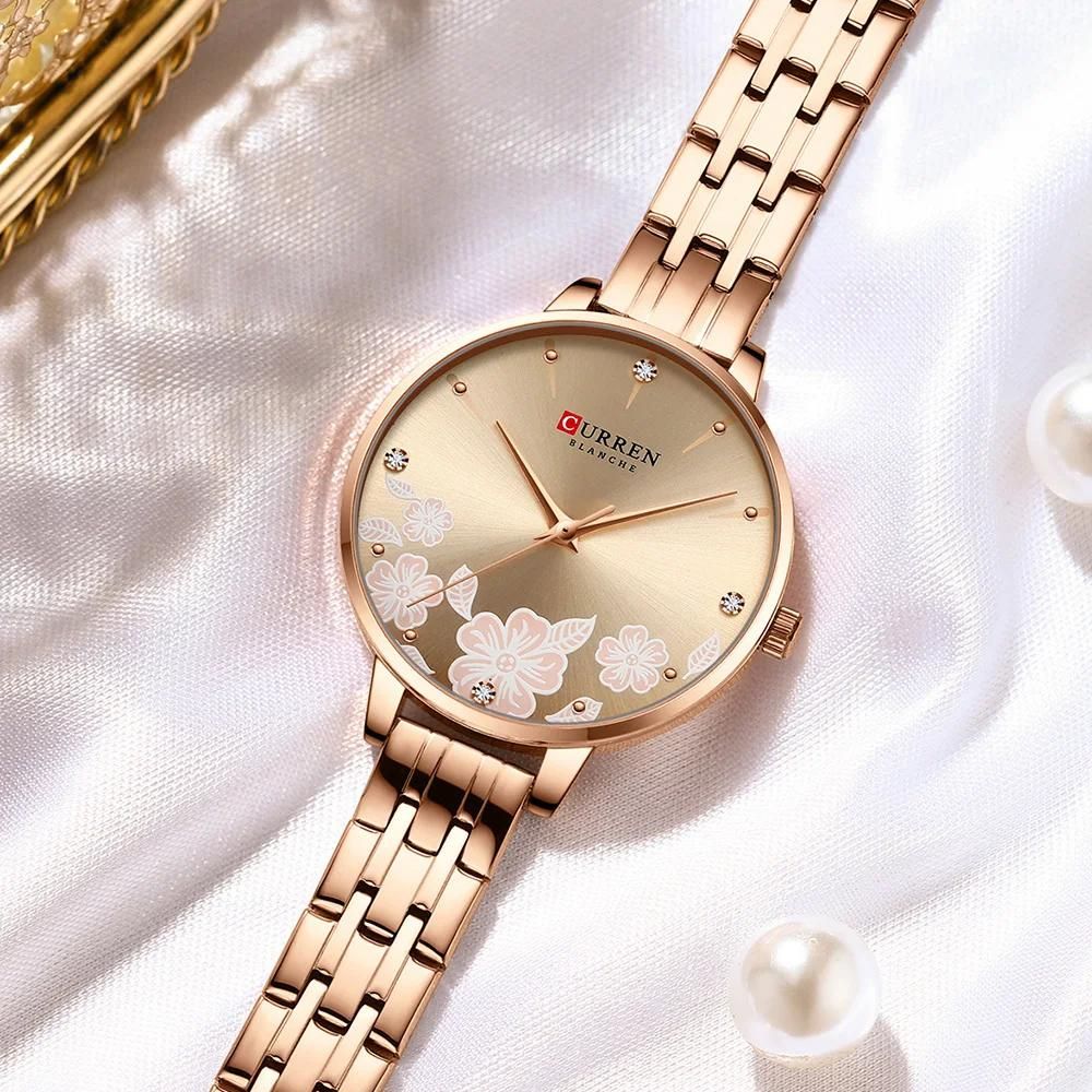 Relógio Feminino Elegance 9068S Quartz Pulseira em Aço Inoxidável | TemPrime