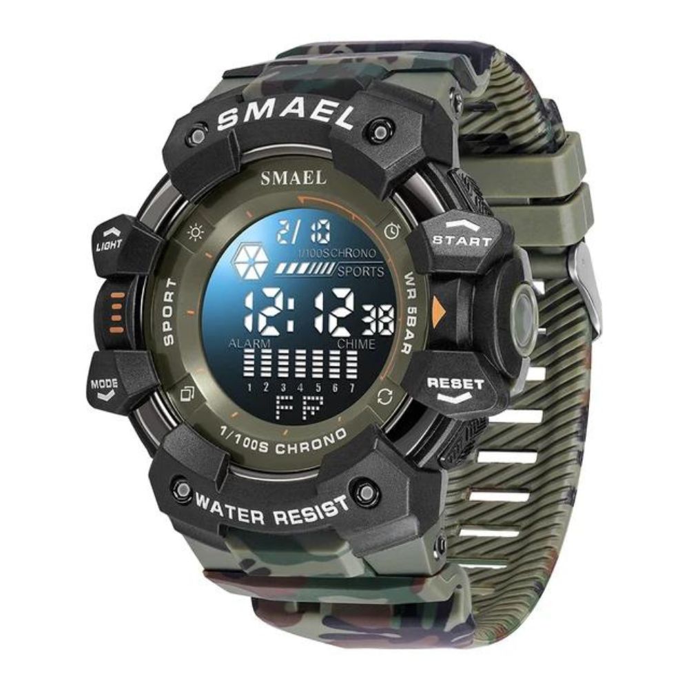Relógio Masculino SMAEL 8050 Militar Digital 50m Cronômetro Alarme LED | TemPrime