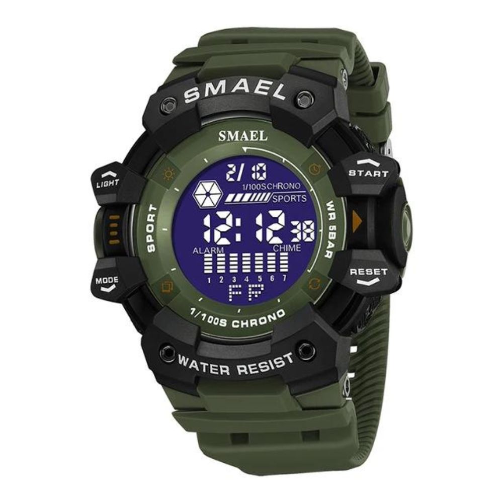 Relógio Masculino SMAEL 8050 Militar Digital 50m Cronômetro Alarme LED | TemPrime
