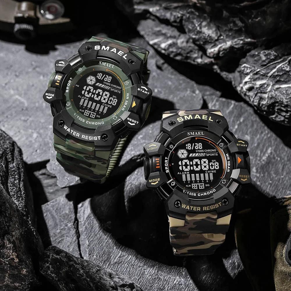 Relógio Masculino SMAEL 8050 Militar Digital 50m Cronômetro Alarme LED | TemPrime