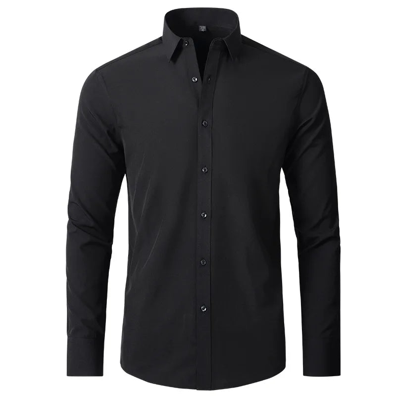 Camisa Social Ultra Comfort Tecido Seda Gelo - Não amarrota