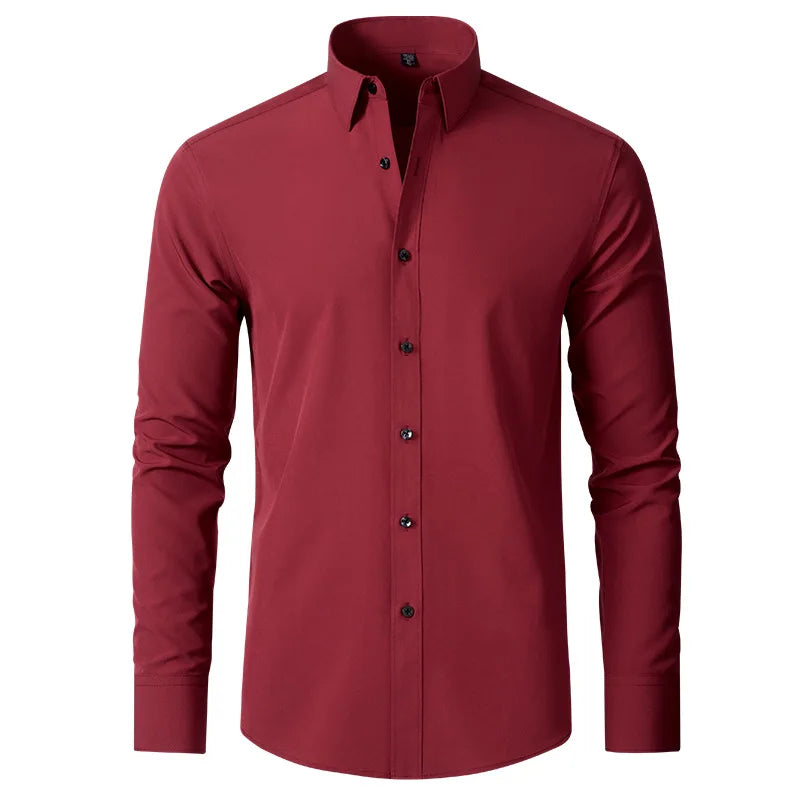 Camisa Social Ultra Comfort Tecido Seda Gelo - Não amarrota