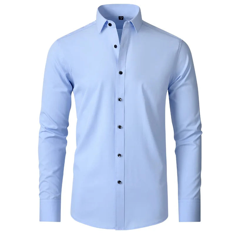 Camisa Social Ultra Comfort Tecido Seda Gelo - Não amarrota