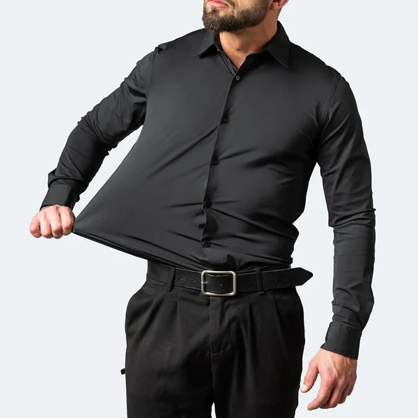 Camisa Social Ultra Comfort Tecido Seda Gelo - Não amarrota