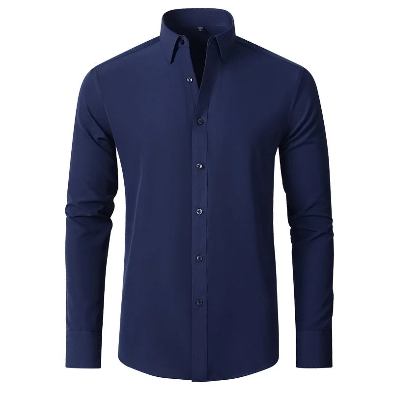 Camisa Social Ultra Comfort Tecido Seda Gelo - Não amarrota