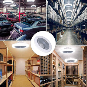Luminária Led Com Ventilador 2 em 1 | Controle Remoto Incluso