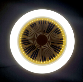 Luminária Led Com Ventilador 2 em 1 | Controle Remoto Incluso