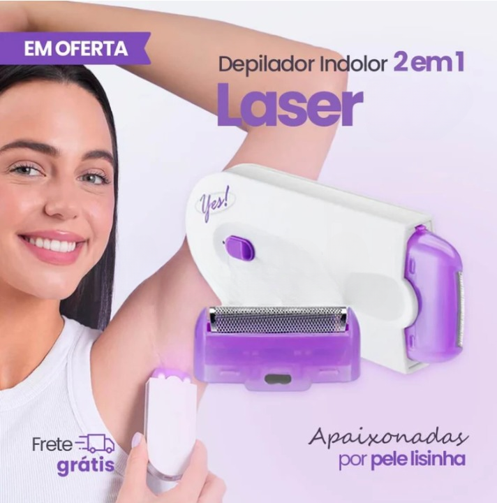 Depilador Indolor 2 em 1 Laser - Depyl Pro