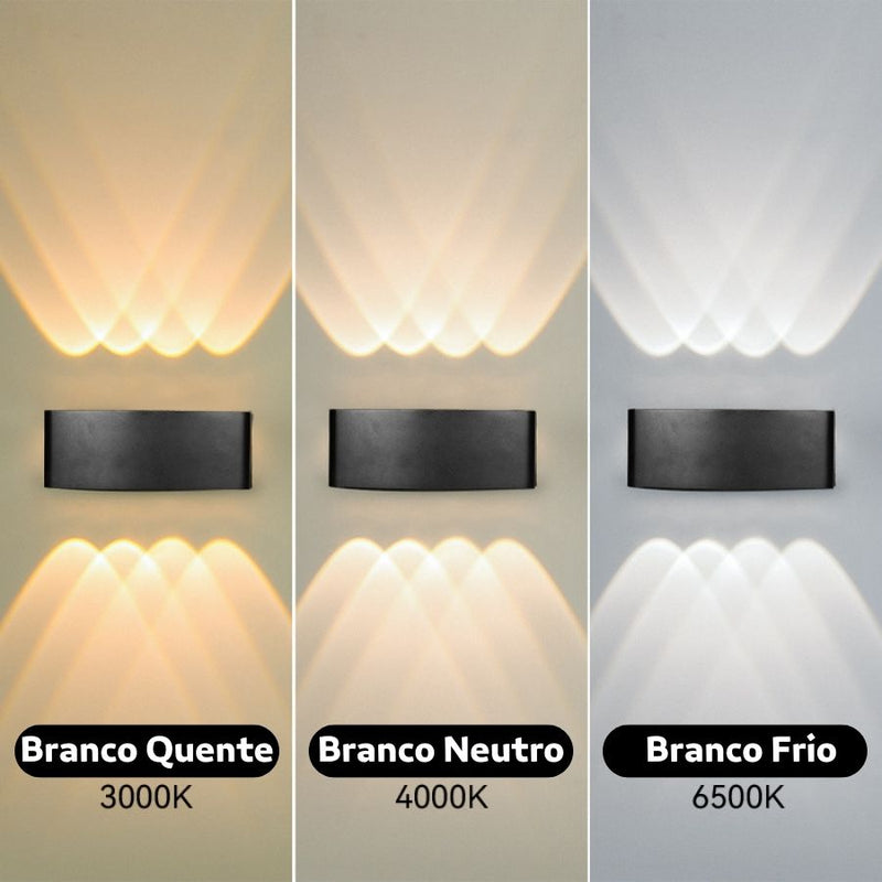 Arandela de Parede Retangular Led 2 Focos