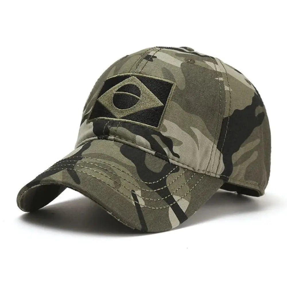 Boné Tático Patriota Brasil Verde Camuflado 089