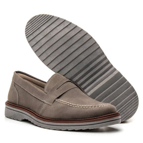 Loafer mocassim Oxford Em Couro Camurça Legitimo