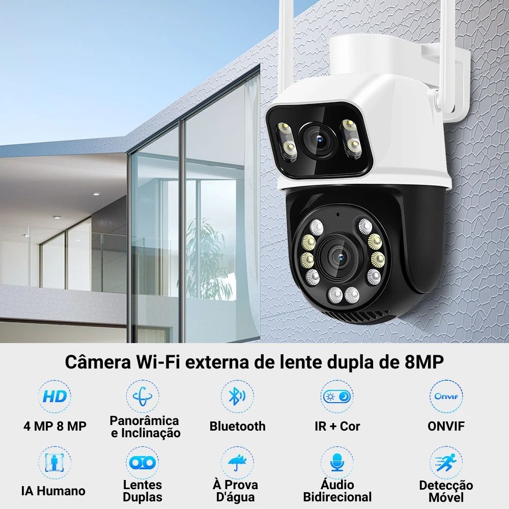 camera de segurança, camera de segurança wifi, camera wifi de segurança, câmera de vigilância, camera de segurança dupla