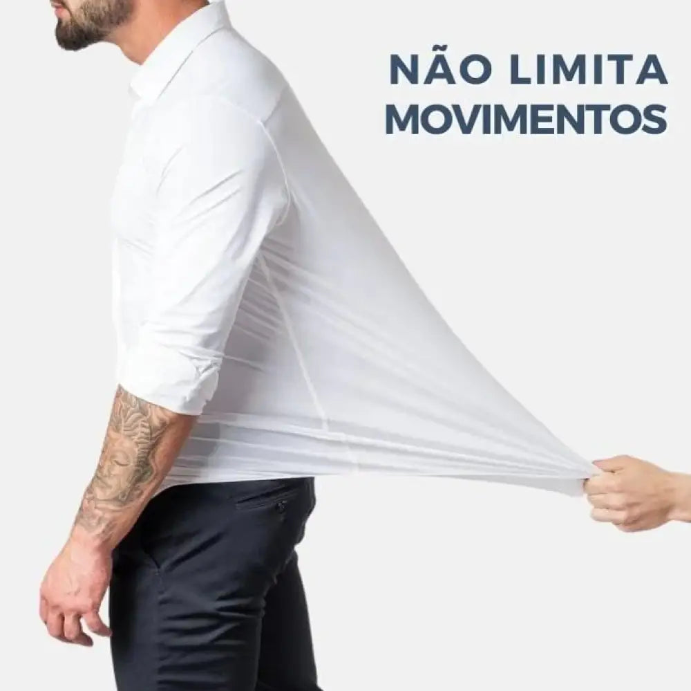 Camisa Social Masculina Anti Amassado - Ultra Comfort (Compre 1 Leve 2) 026