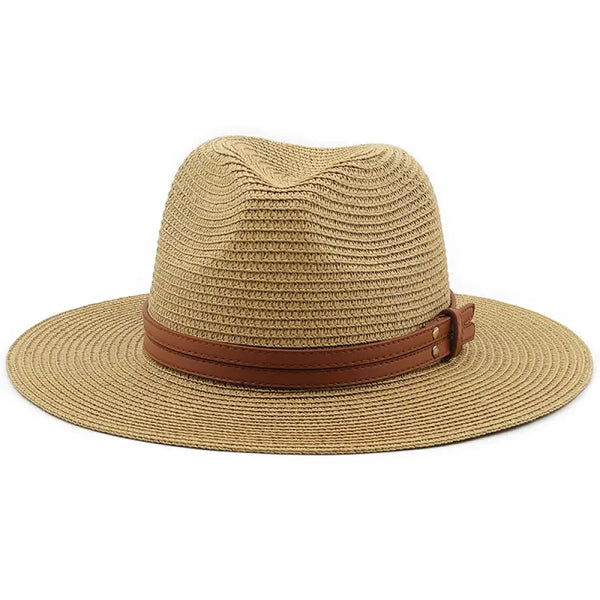 Chapeu Panama em Palha Unissex Khaki / 54cm 024