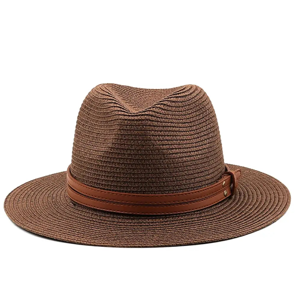 Chapeu Panama em Palha Unissex Marrom / 59cm 024