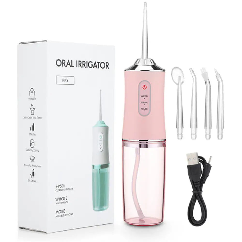 Irrigador Oral para Limpeza Bucal - CleanMax Rosa 022