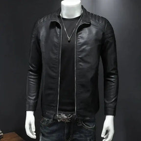 Jaqueta de Couro Motociclista Masculina Bellvian - BL126