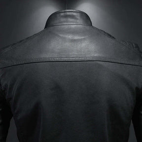 Jaqueta de Couro Motociclista Masculina Bellvian - BL126