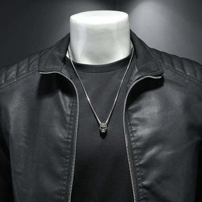 Jaqueta de Couro Motociclista Masculina Bellvian - BL126