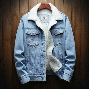 Jaqueta Jeans Masculina Forrada em Lã Bellvian - BL154