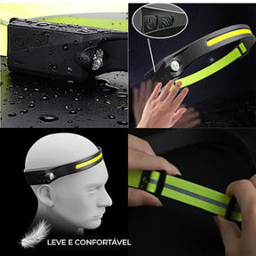 Lanterna de Cabeça Tech Pro À Prova D’água | Compre 1 Leve 2 2 unidades + brinde 043