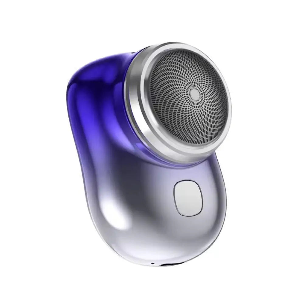 Mini Barbeador Elétrico Portátil À Prova D’água - BladeMax Azul e Cinza 051