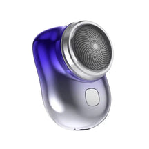 Mini Barbeador Elétrico Portátil À Prova D’água - BladeMax Azul e Cinza 051