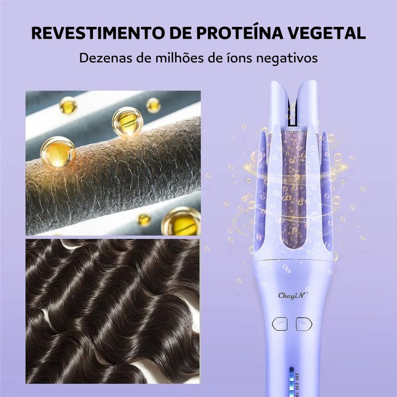 modelador de cachos, cacheador de cabelo, babyliss, modelador de cachos automatico, fazedor de cachos