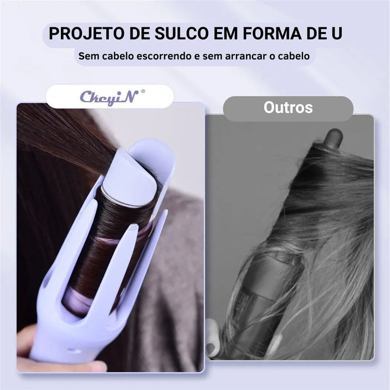 modelador de cachos, cacheador de cabelo, babyliss, modelador de cachos automatico, fazedor de cachos